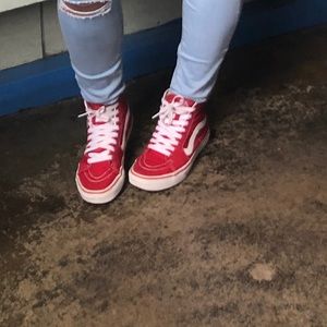 Red high top vans
